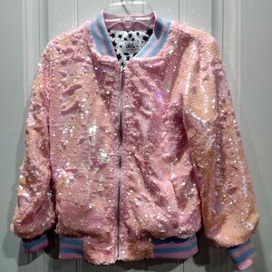 Lola and The Boys Sequin Jogger Set sz:8 Pink